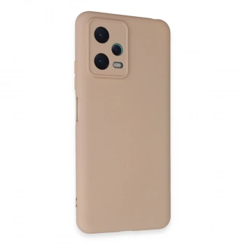 Xiaomi Redmi Note 12 5g Kılıf Nano İçi Kadife Silikon - Pudra