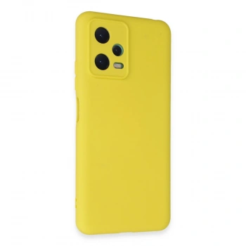 Xiaomi Redmi Note 12 5g Kılıf Nano İçi Kadife Silikon - Sarı