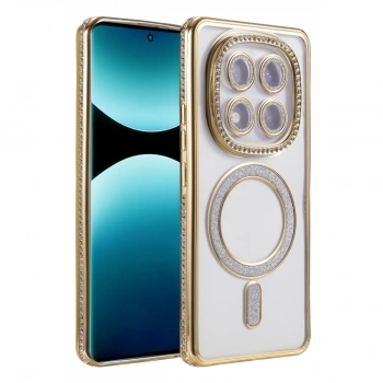 Xiaomi Redmi Note 15 Pro 5g Joke Simli Magneticsafe Kılıf - Gold