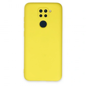 Xiaomi Redmi Note 9 Kılıf Nano İçi Kadife Silikon - Sarı