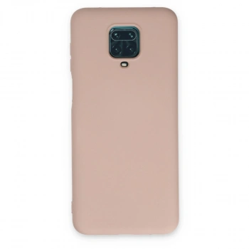Xiaomi Redmi Note 9 Pro Kılıf Nano İçi Kadife Silikon - Pudra