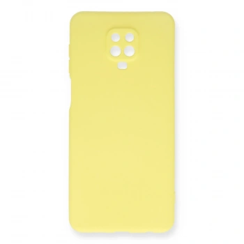 Xiaomi Redmi Note 9 Pro Kılıf Nano İçi Kadife Silikon - Sarı