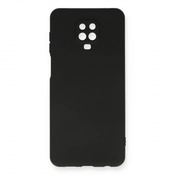 Xiaomi Redmi Note 9 Pro Kılıf Nano İçi Kadife Silikon - Siyah