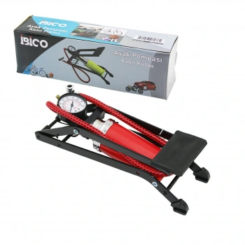 YATAY MODEL KALIN PİSTONLU AYAK POMPASI OTO-ARAÇ - BİSİKLET-MOTOR LASTİK - TOP - ŞİŞME YATAK-HAVUZ (5324)