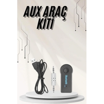 Yeni Nesil Bluetooth Aux Araç Kiti Siyah Tv Tablet Telefon Araç Araba