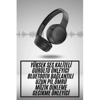 Yeni Nesil Kulak Üstü Bluetooth Kulaklık Type-C Girişli Yüksek Ses Kaliteli