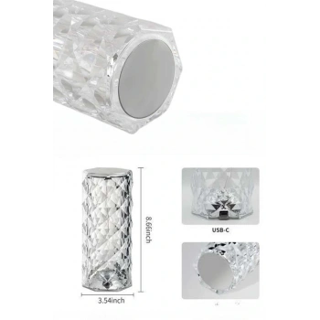 Yeni Nesil Modern Kristal Masa Ve Gece Lambası Dokunmatik Renk Değiştirebilen