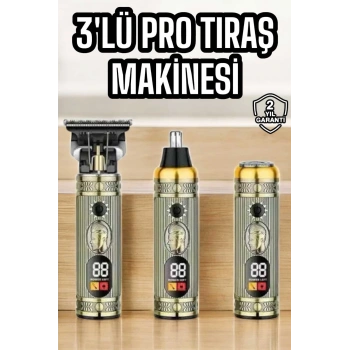 Yeni Nesil Tıraş Makinesi Pro 3 Başlıklı Dijital Göstergeli