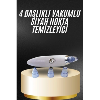 Yeni Nesil Vakumlu Pilli Siyah Nokta Ve Yüz Temizleme Cihazı 4 Başlıklı