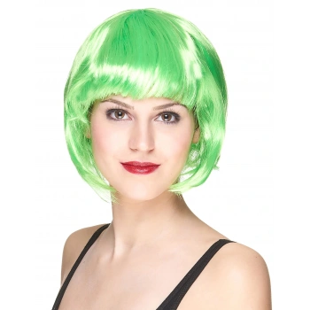 Yeşil Parti Peruğu Kısa Küt Saç (5324)