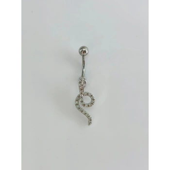 Yılan Detaylı Göbek Piercing - Pg0157