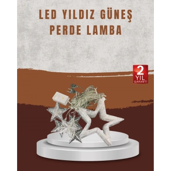 Yıldız Desenli Perde Tipi Peri Led 3x3 Metre Aydınlatma