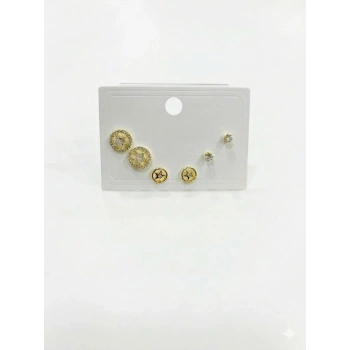Yıldız Detaylı Altılı Küpe - Kp00603