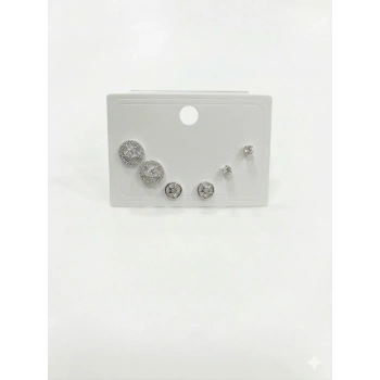 Yıldız Detaylı Altılı Küpe - Kp00604