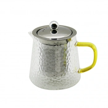 YUVARLAK KABARTMALI - BOROSİLİKAT  CAM DEMLİK 550ML (5324)