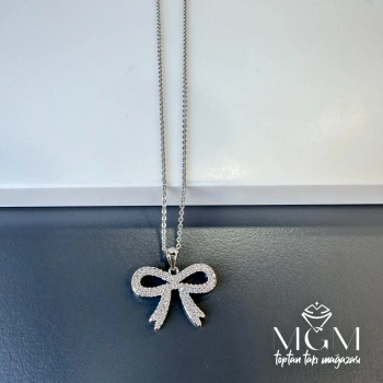 Zirkon Taşlı Fiyonk Kolye - Kl0016