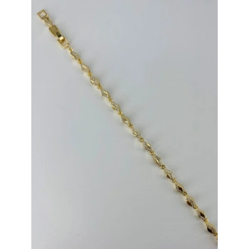    Zirkon Taşlı Pirinç Bileklikler 17+2 Cm  - Kbl0384