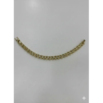    Zirkon Taşlı Pirinç Cm Bileklik 17+2 Cm  - Kbl0409