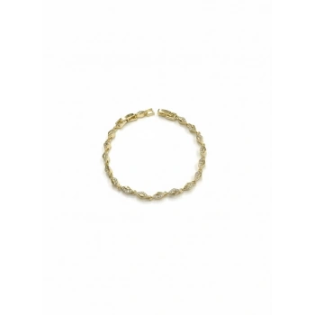    Zirkon Taşlı Pirinç Cm Bileklik 17+2 Cm  - Kbl0414