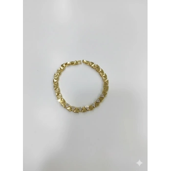    Zirkon Taşlı Pirinç Cm Bileklik 17+2 Cm  - Kbl0425