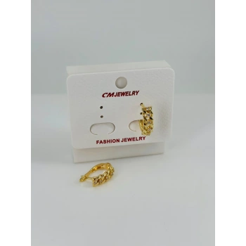   Zirkon Taşlı Pirinç Küpeler - Kp00494