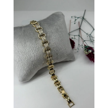    Zirkon Taşlı Pirinç Zirkon Bileklikler 17+2 Cm  - Kbl0325