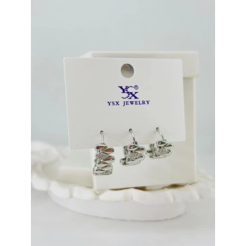 Zirkon Taşlı Üçlü Kombin Küpe - Kp00396