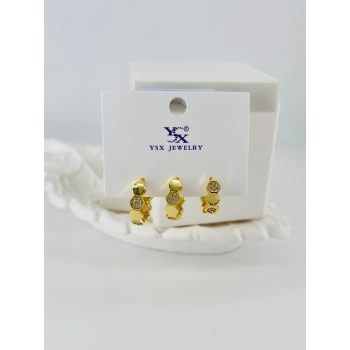 Zirkon Taşlı Üçlü Kombin Küpe - Kp00416