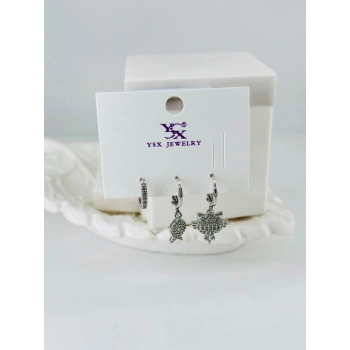 Zirkon Taşlı Üçlü Kombin Küpe - Kp00431