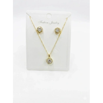   Zirkon Taşlı Zincir : Çelik Ürünler 40+5 Cm - Set0021