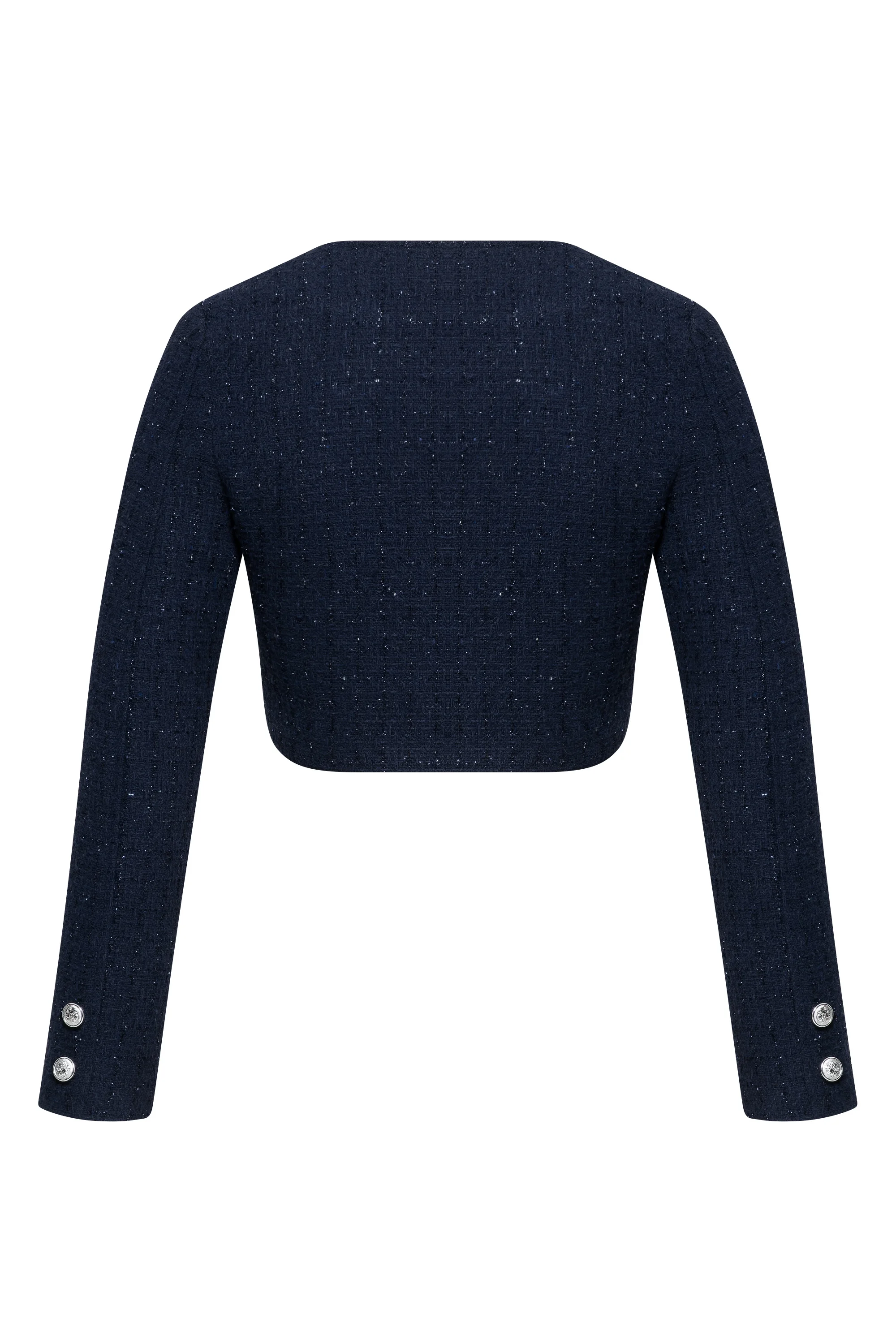 Luck Lacivert Crop Ceket & Etek
