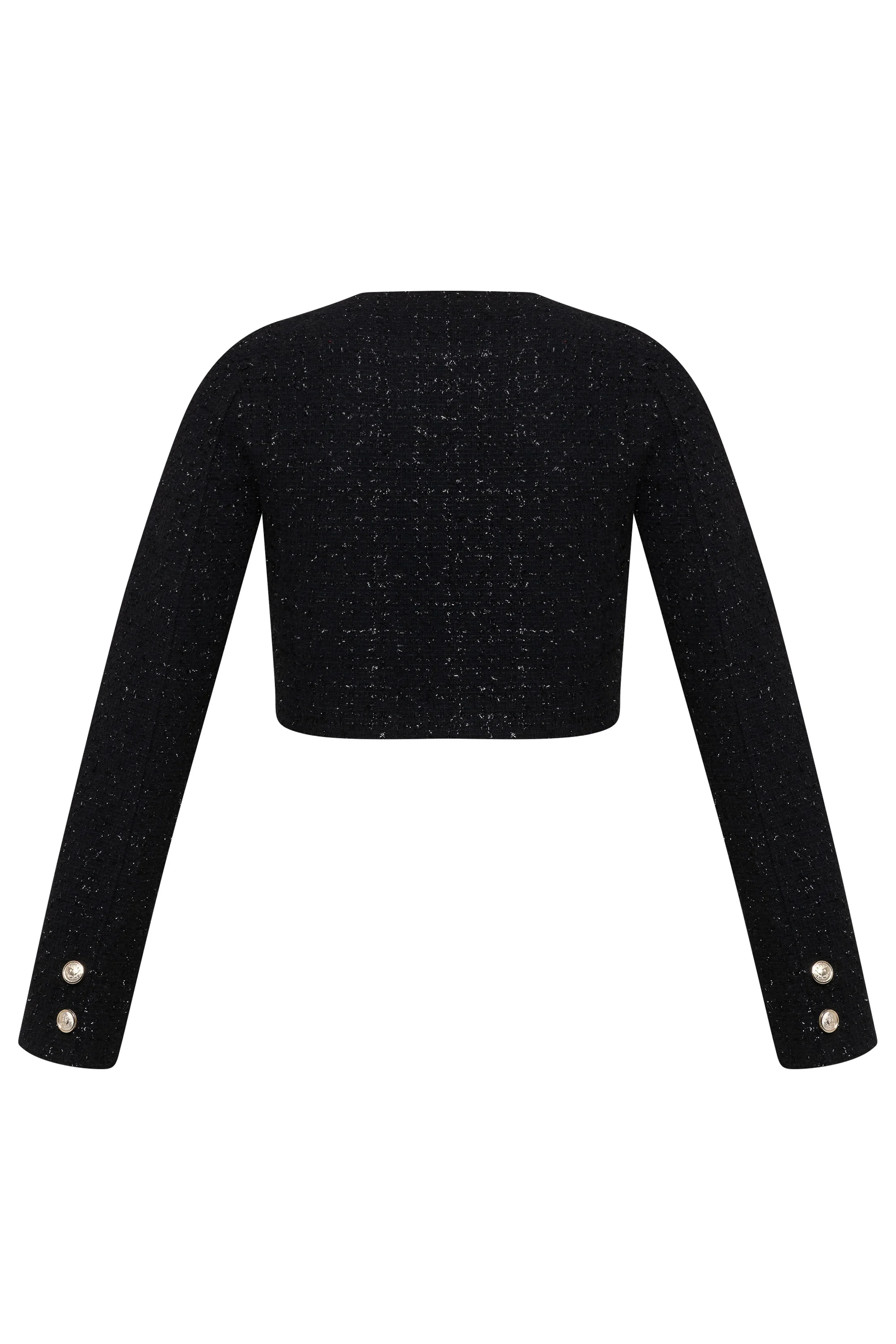 Luck Siyah Crop Ceket & Etek