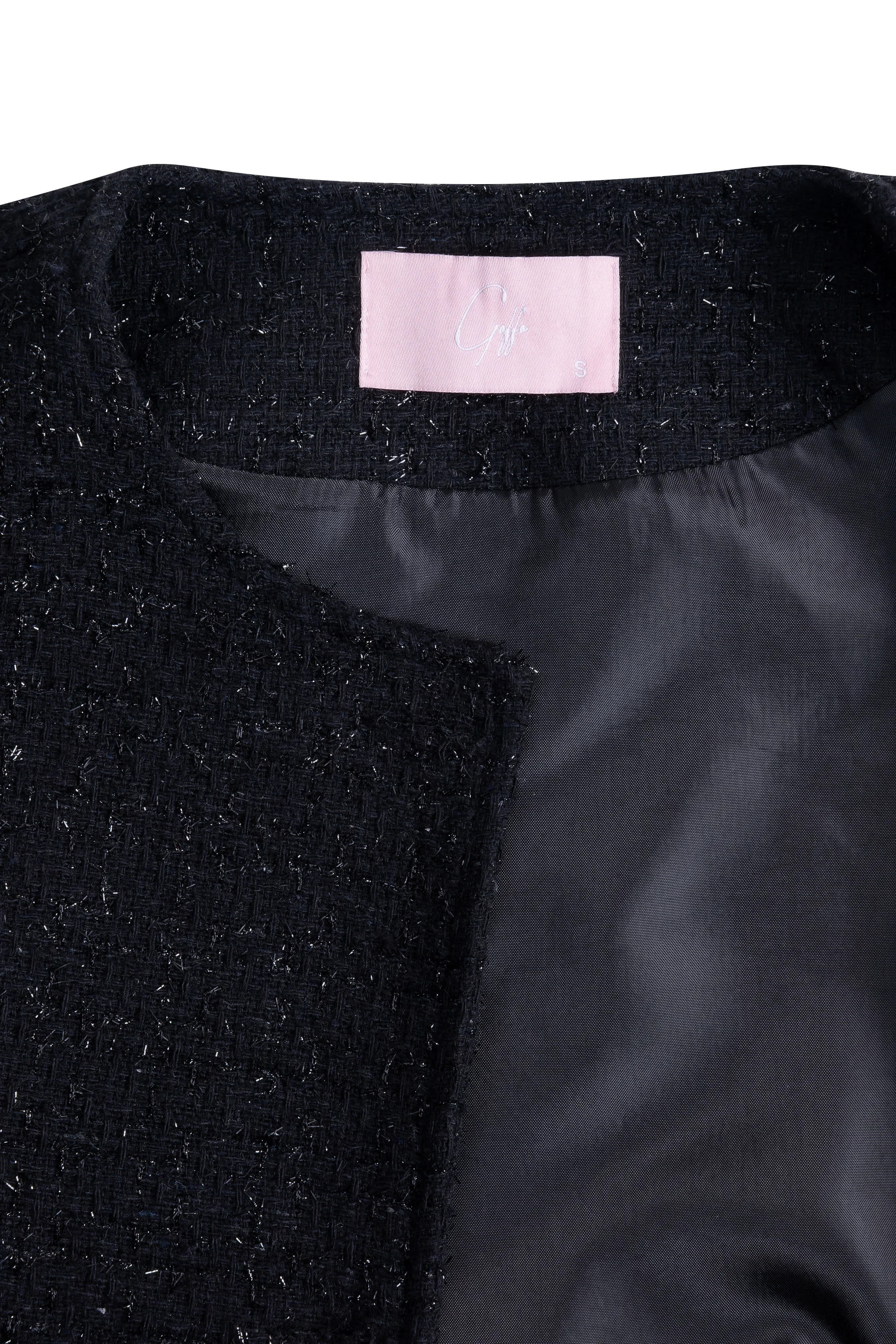 Luck Siyah Crop Ceket & Etek