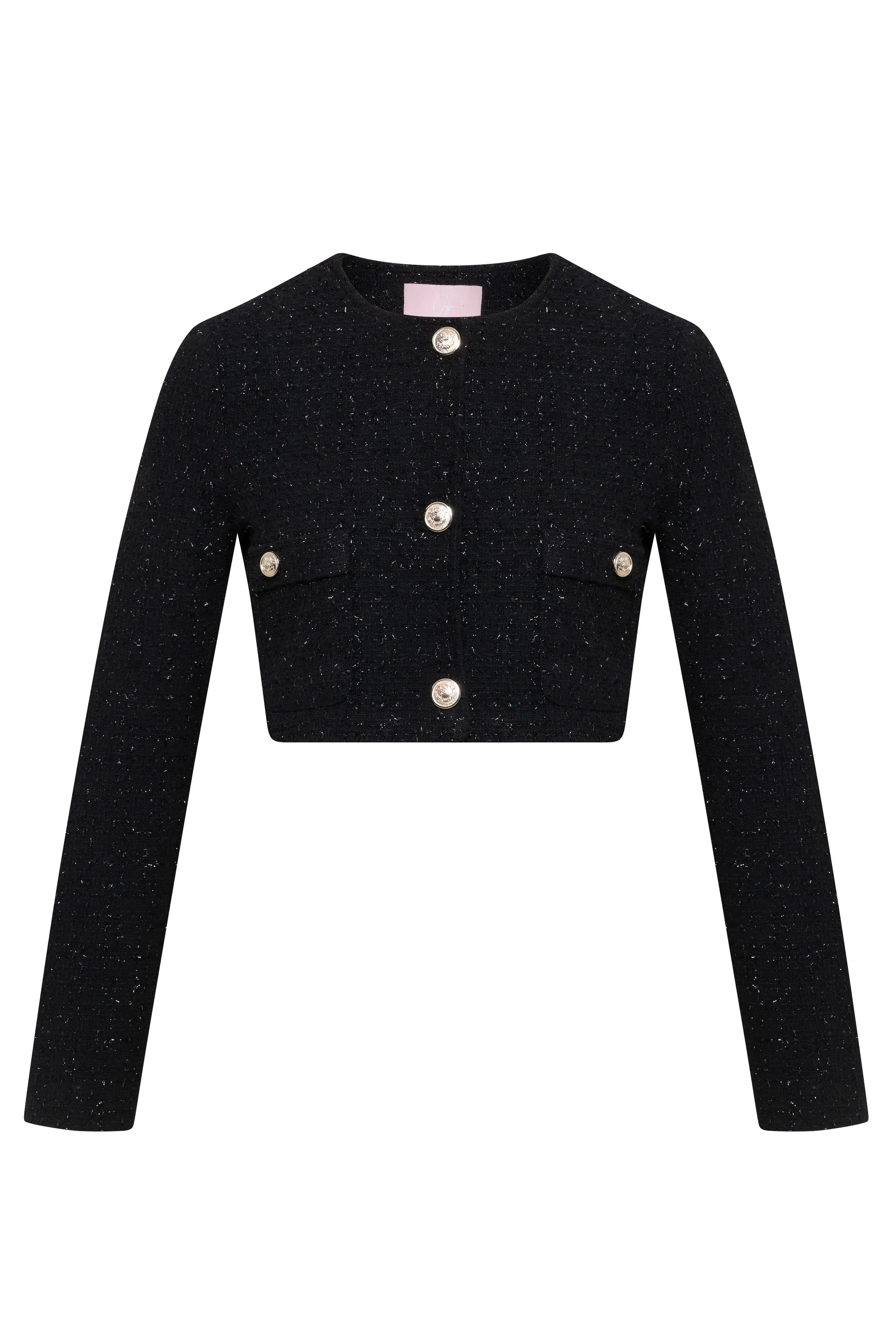 Luck Siyah Crop Ceket & Etek