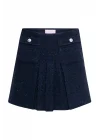 Luck Lacivert Crop Ceket & Etek
