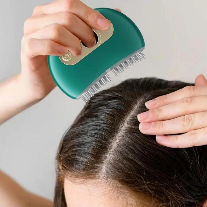 1 Adet Akıllı Elektrik Akımlı EMS Titreşimli Masaj Tarağı Kademeli Yüz Masaj Aleti Aparatı