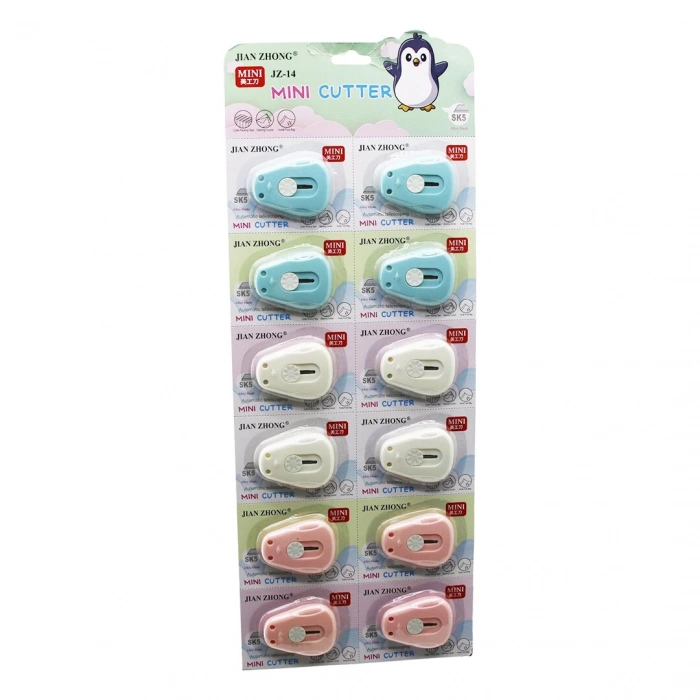 12 ADET MİNİ CEP - ÇANTA PENGUEN FALÇATA - MAKET BIÇAK (5047)