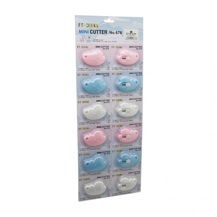 12 ADET MINI CUTTER MİNİ CEP - ÇANTA FALÇATA - MAKET BIÇAK (5047)