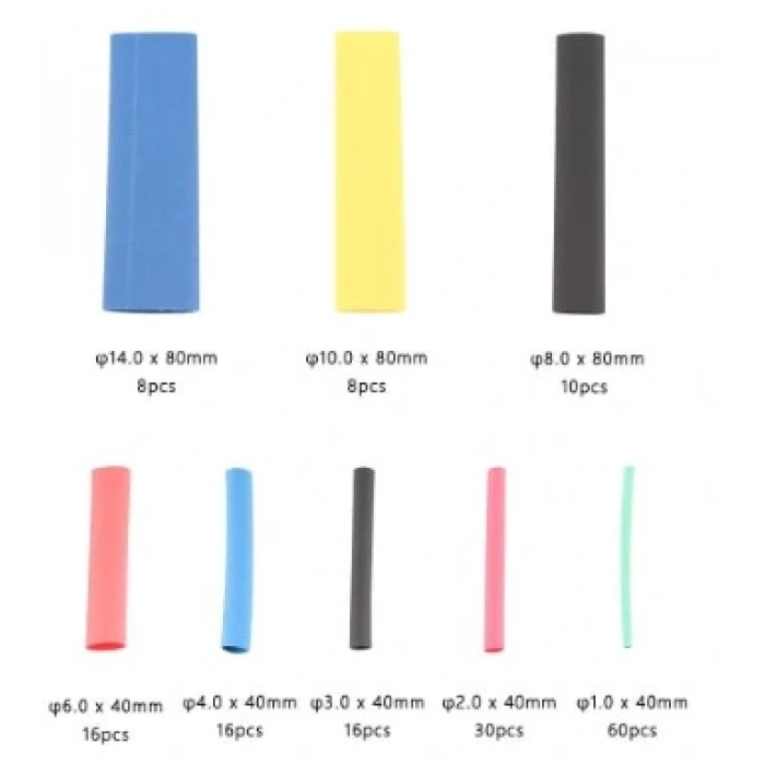 164 Parça Set Isıyla Daralan Makaron Kablo Koruyucu Kılıf (5047)