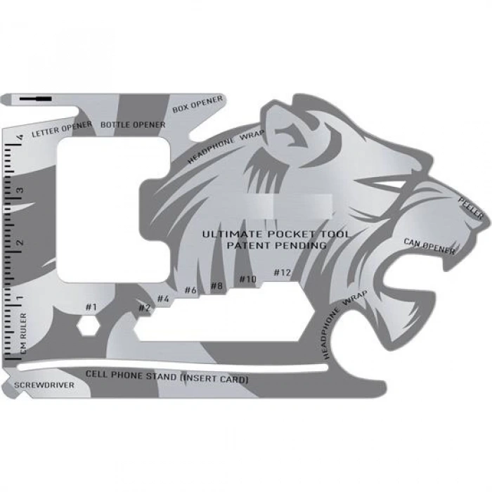 18 Fonksiyonlu Cüzdan İçi Aslan Tasarımlı Kart Acil Durum Kiti (5047)