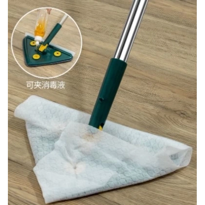 2 Bezli Üçgen Çek Çekli Mop Islak Mendil Uyumlu 150 cm