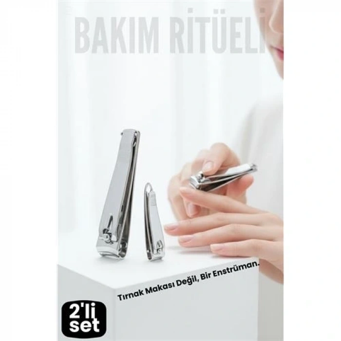 Mey İthalat® 2 li set Jagger Alman Tip Tırnak Makası Seti | Keskin ve Ergonomik Paslanmaz Çelik