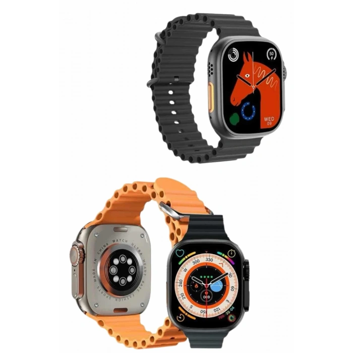 Mey İthalat® 2025 Model Akıllı Saat Çift Kordon Ios Ve Android Arama Cevaplama Sesli Asistan