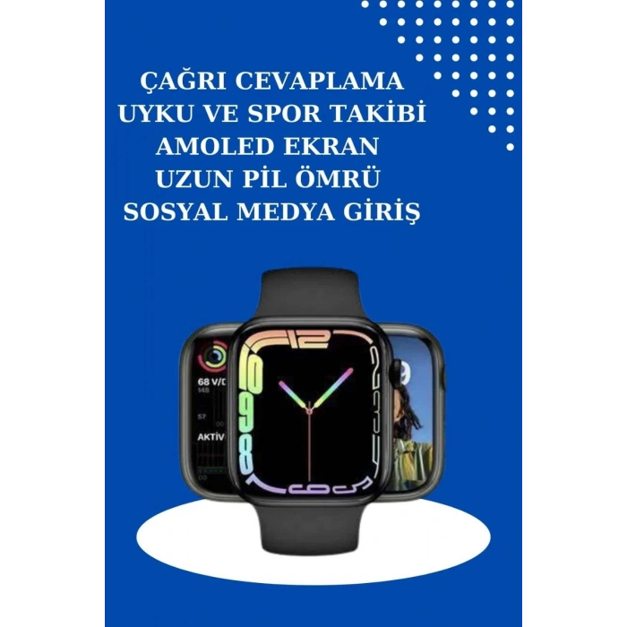 Mey İthalat® 2025 Model Akıllı Saat ve 2.Nesil TWS Bluetooth Kulaklık ANC Özelliği Amoled Ekran