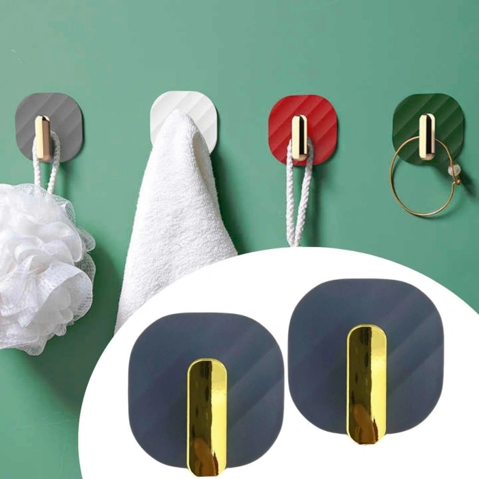 2li Yapışkanlı Retro Askılık Dolap Kapak Kulpu Gri (5047)