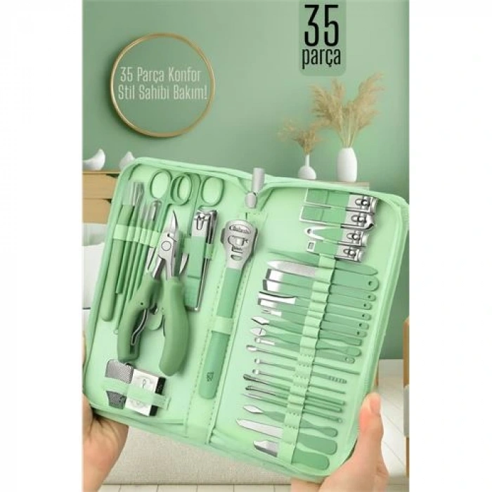35 Parçalı Profesyonel Manikür Pedikür Seti – Bakım Çantası | Evde Profesyonel Tırnak Bakımı