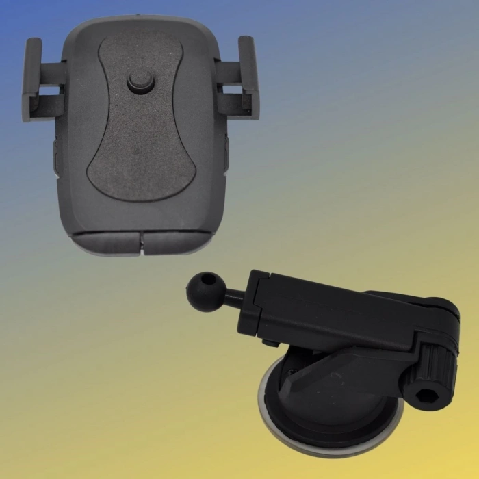 360 Derece Dönen Torpido Üstü Uzunluk Ayarlamalı Vantuzlu Teleskopik Araç Telefon Tutucu (5047)