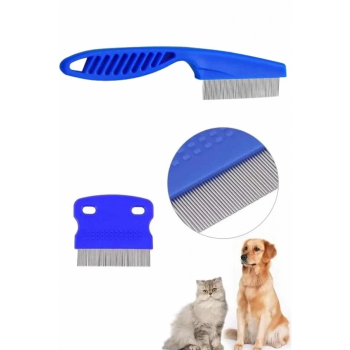 Mey İthalat® 4lü Bit Evcil Hayvan Tarak Seti Kedi Köpek Bit Tarak Seti Pire Tarağı