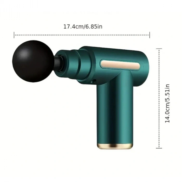 4 Masaj Başlıklı Titreşim, Şarj Edilebilir Küçük Masaj Aleti,Masaj Tabancası (5047)