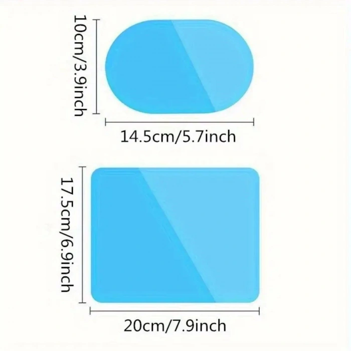4 Parça Yan Aynalar ve Yan Camlar İçin Araç Ayna Yağmur Kaydırıcı ve Cam Buğu Önleyici Film Seti (5047)